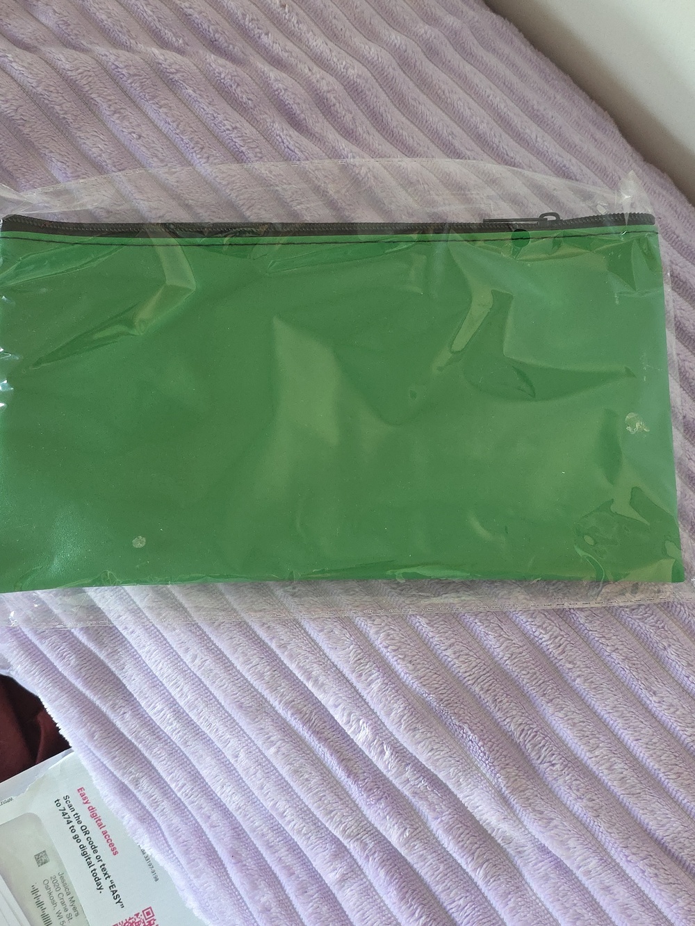 Green Zippered Pouch